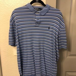 Blue Striped Ralph Lauren Polo, L